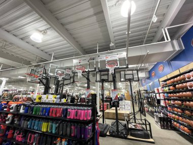 Augusta, Ga USA - 12 04 21: Dicks Sporting Goods retail store interior in the Augusta Mall