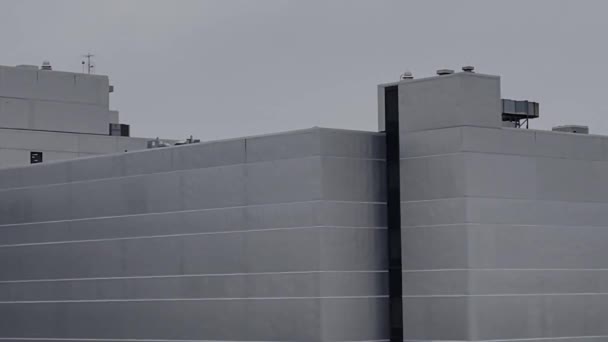 Moderno Diseño Del Edificio Del Hospital Lado Ventanas Pan — Vídeo de stock