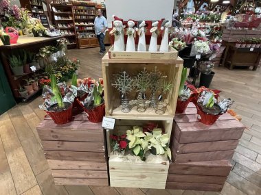 Augusta, Ga USA - 12: 19 21: Taze Pazar Perakende Marketi İç Tatil