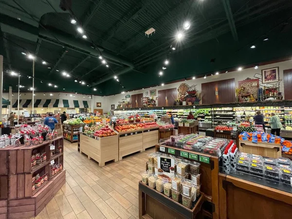Augusta Usa Fresh Market Retail Grocery Store Interior Holidays — Stock Photo, Image