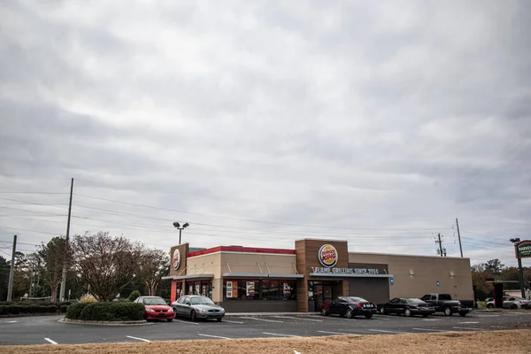 Augusta Usa Samochody Zaparkowane Przy Burger King — Zdjęcie stockowe