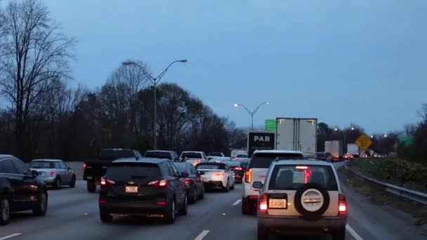 Атланта Штат Джорджия Сша Сильная Авария Автомагистрали Потерь Водитель Совершивший — стоковое видео