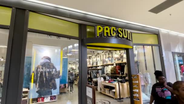 Augusta Usa Augusta Alışveriş Merkezi Nin Tatilcileri Pac Sun Girişi — Stok video