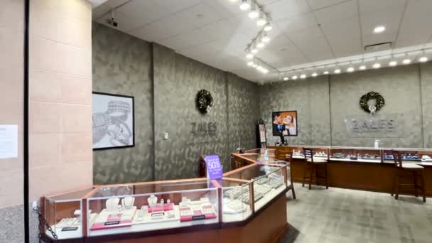 Augusta Usa Augusta Alışveriş Merkezi Tatilleri Zales Mücevher Mağazasının Geniş — Stok video