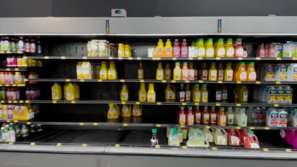 Martinez Usa Walmart Tienda Comestibles Por Menor Sección Interior Sucia — Vídeos de Stock