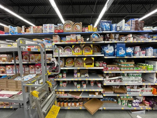 Martinez Usa Walmart Toko Kelontong Interior — Stok Foto