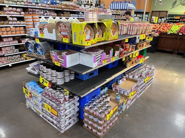 Martinez Usa Kroger Retail Store Interior Christmas Eve Columbia Road — 图库照片