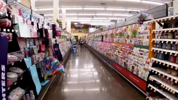 Martinez Usa Kroger Retail Store Interior Christmas Eve Columbia Road — Stock Video