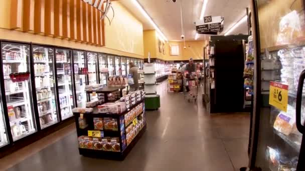 Martinez Usa Kroger Retail Store Interior Christmas Eve Columbia Road — Stockvideo