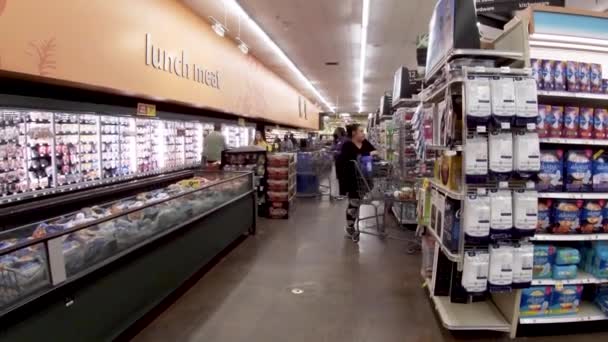 Martinez Usa Kroger Retail Store Interior Christmas Eve Columbia Road — Stockvideo