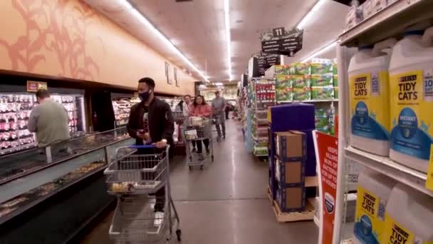 Martinez Usa Kroger Kiskereskedelmi Áruház Belső Szenteste Columbia Road Emberek — Stock videók