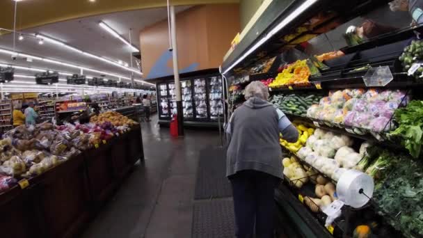 Martinez Usa Kroger Retail Store Interior Christmas Eve Columbia Road — Stockvideo