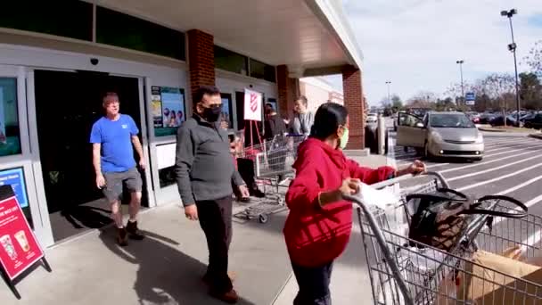 Martinez Usa Kroger Retail Store Exterior Christmas Eve Columbia Road — Stockvideo