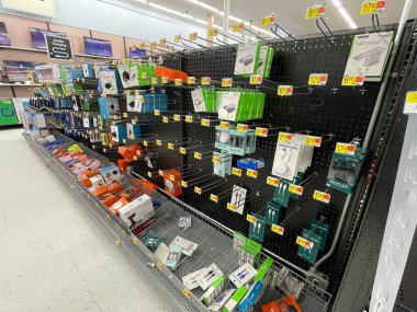 Augusta, Ga USA - 12. 24: Walmart perakende mağazası Noel arifesi