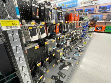 Augusta, Ga USA - 12. 24: Walmart perakende mağazası Noel arifesi