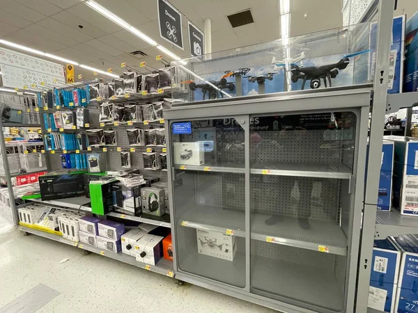 Augusta Usa Walmart Retail Grocery Store Interior Christmas Eve — Fotografia de Stock