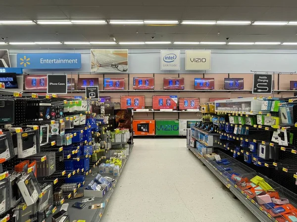 Augusta Usa Walmart Winkel Interieur Kerstavond — Stockfoto