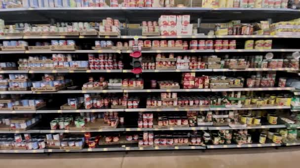 Augusta Usa Walmart Negozio Dettaglio Negozio Alimentari Interno Vigilia Natale — Video Stock