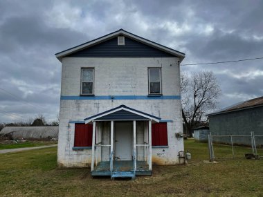 Burke County, Ga USA - 127 27: 21 Georgia kırsalında terk edilmiş eski ürkütücü bina