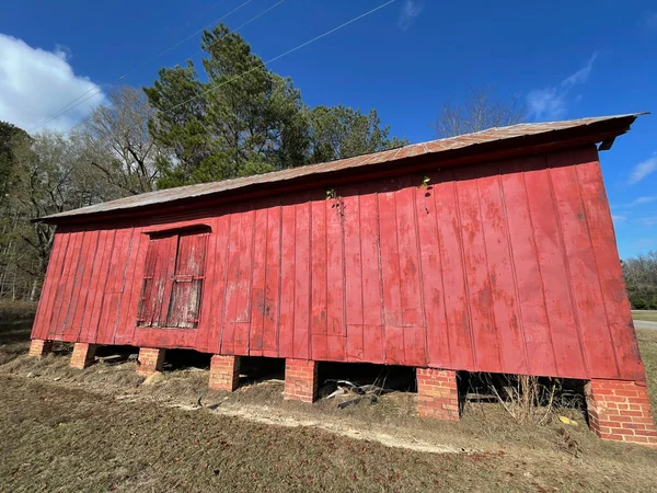Burke County Usa Old Creepy Abandoned Building Rural Georgia — Fotografia de Stock
