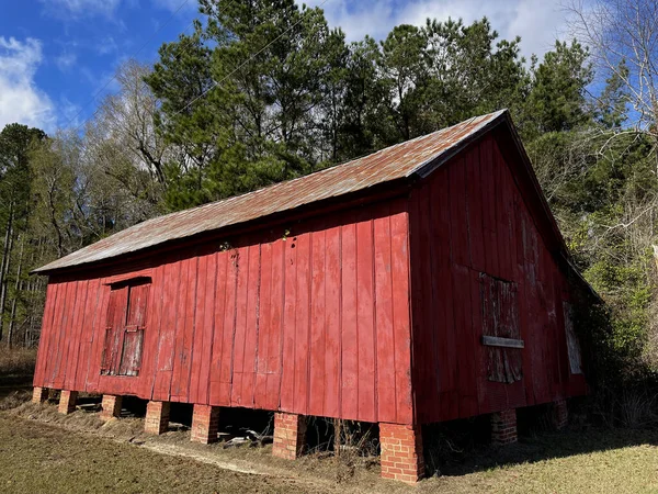 Burke County Usa Old Creepy Abandoned Building Rural Georgia — Zdjęcie stockowe