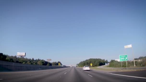 Augusta Usa Pov Fpv Conduciendo Una Autopista Carriles Con Tráfico — Vídeos de Stock
