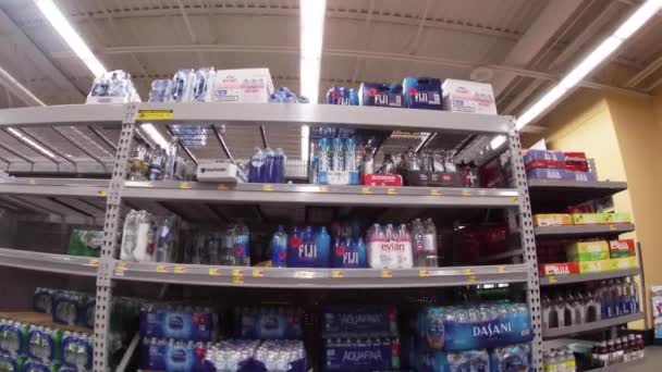 Augusta Usa Walmart Retail Grocery Store Interior Tobacco Road Senior — Video Stock