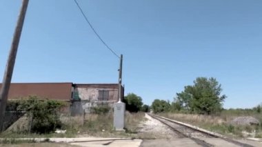 Augusta, Ga USA - 04: 22: POV FPV sürücü yan camı eski tarihi vintage binalar ve Martin Luther King BLVD 'ye iniş