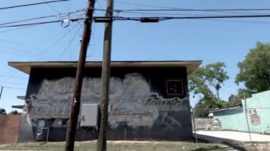 Augusta, Ga USA - 04: 22: POV FPV sürücü kenarı pencere pervazı Martin Luther King BLVD 'deki tarihi klasik şehir gece kulübü