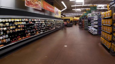 Augusta, Ga USA - 01 02 22: Walmart retail interior
