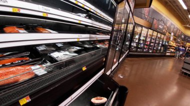 Augusta, Ga USA - 01 02 22: Walmart retail interior