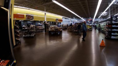 Augusta, Ga USA - 01 02 22: Walmart retail interior