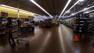 Augusta, Ga USA - 01 02 22: Walmart retail interior