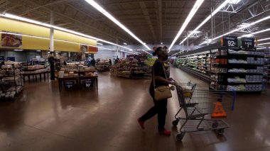 Augusta, Ga USA - 01 02 22: Walmart retail interior