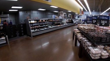 Augusta, Ga USA - 01 02 22: Walmart retail interior
