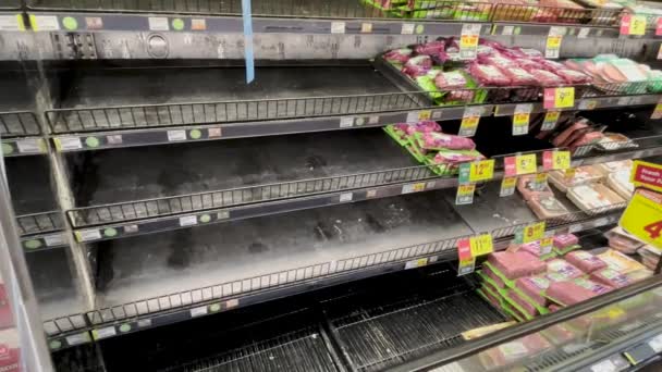 Grovetown Usa Grovetown Usa Georgia Schnee Erschreckt Kroger Einzelhandel Lebensmittelgeschäft — Stockvideo