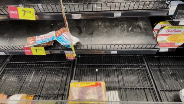 Grovetown Usa Georgia Snow Scare Kroger Retail Grocery Store Pan — Vídeo de stock
