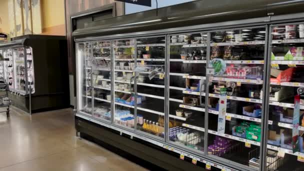 Grovetown Eua Geórgia Susto Neve Kroger Supermercado Varejo Pan Multidões — Vídeo de Stock