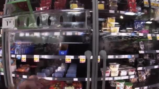 Grovetown Usa Georgia Snöskrämma Kroger Detaljhandel Livsmedelsbutik Öppna Dörrar Till — Stockvideo