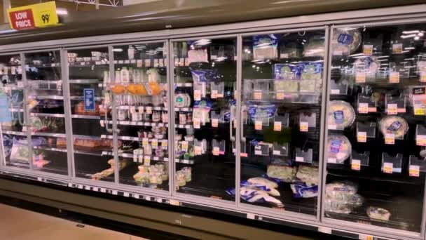 Grovetown Usa Georgia Snow Scare Kroger Retail Grocery Store Hard — Vídeos de Stock