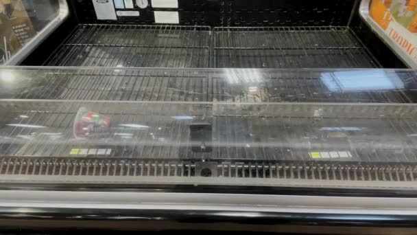 Grovetown Usa Georgia Snow Scare Kroger Retail Grocery Tilt Empty — Stockvideo