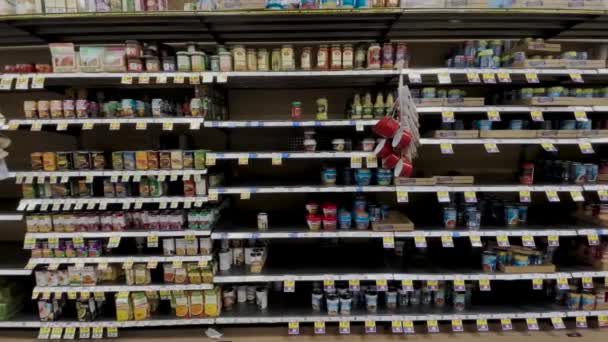 Grovetown Usa Georgia Snow Scare Kroger Retail Grocery Pan Hard — Vídeos de Stock