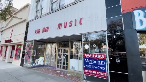 Augusta États Unis Downtown Augusta Historic Broad Street Magasin Musique — Video