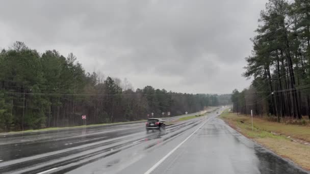 Augusta Usa Traffic Rain Sleet Mixed Georgia Rare Event Hwy — 비디오