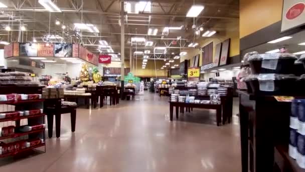 Grovetown Eua Kroger Varejo Supermercado Pessoas Área Padaria Exposições Bolo — Vídeo de Stock