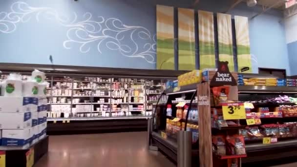 Grovetown États Unis Poêle Épicerie Détail Kroger Zone Viande Les — Video