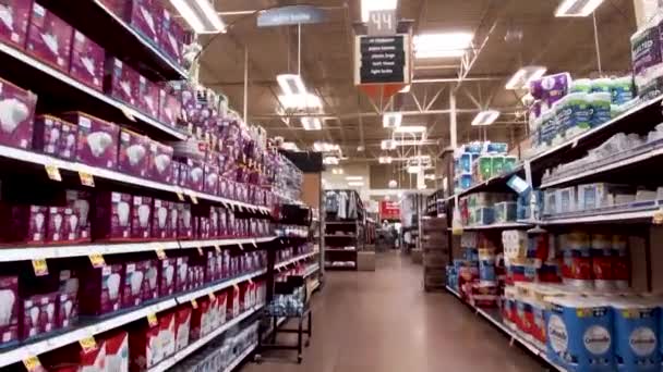 Grovetown Eua Panela Supermercado Varejo Kroger Corredor Papel Higiênico — Vídeo de Stock