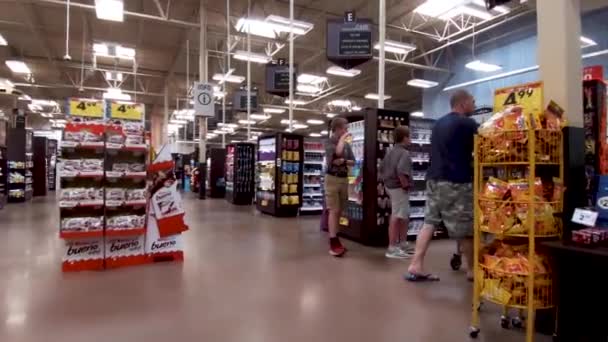 Grovetown Usa Padre Figli Kroger Che Non Indossano Maschere Viso — Video Stock