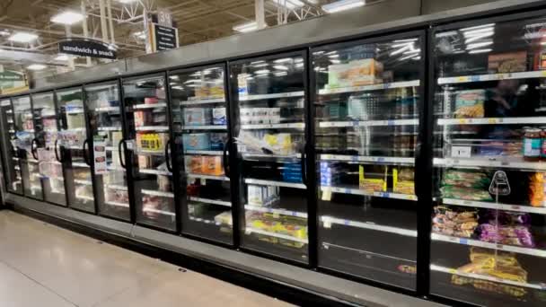 Grovetown Usa Kroger Interne Lieferkette Personal Für Tiefkühlkost Nicht Vorrätig — Stockvideo