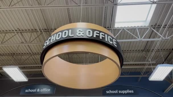 Grovetown Usa Kroger Decorazione Della Scuola Interna Fornitura Appeso Segno — Video Stock